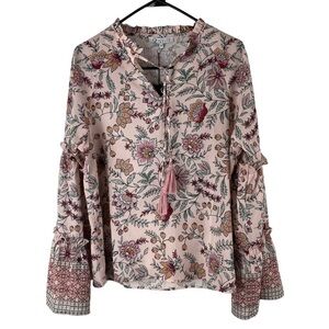Cezele boho bell sleeve shirt NWT size M